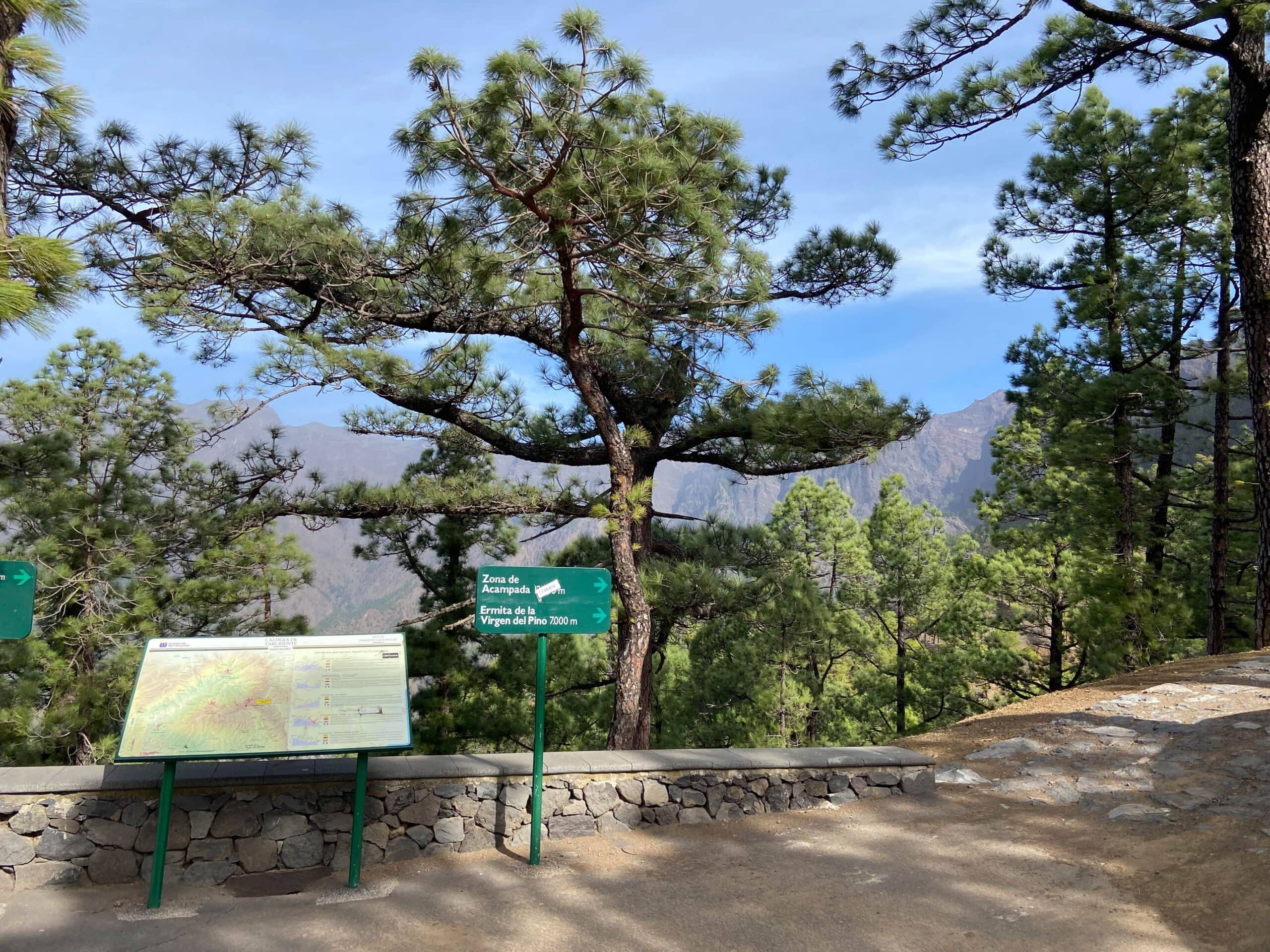 La Cumbrecita with hiking maps and information boards