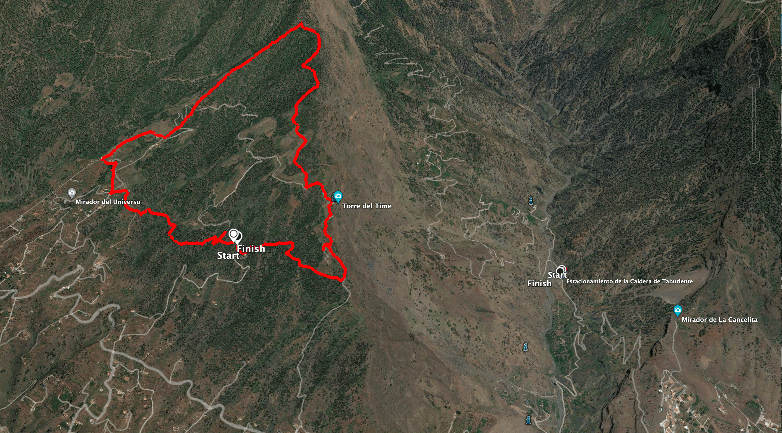 Track der Wanderung Hoya Grande und Torre del Time