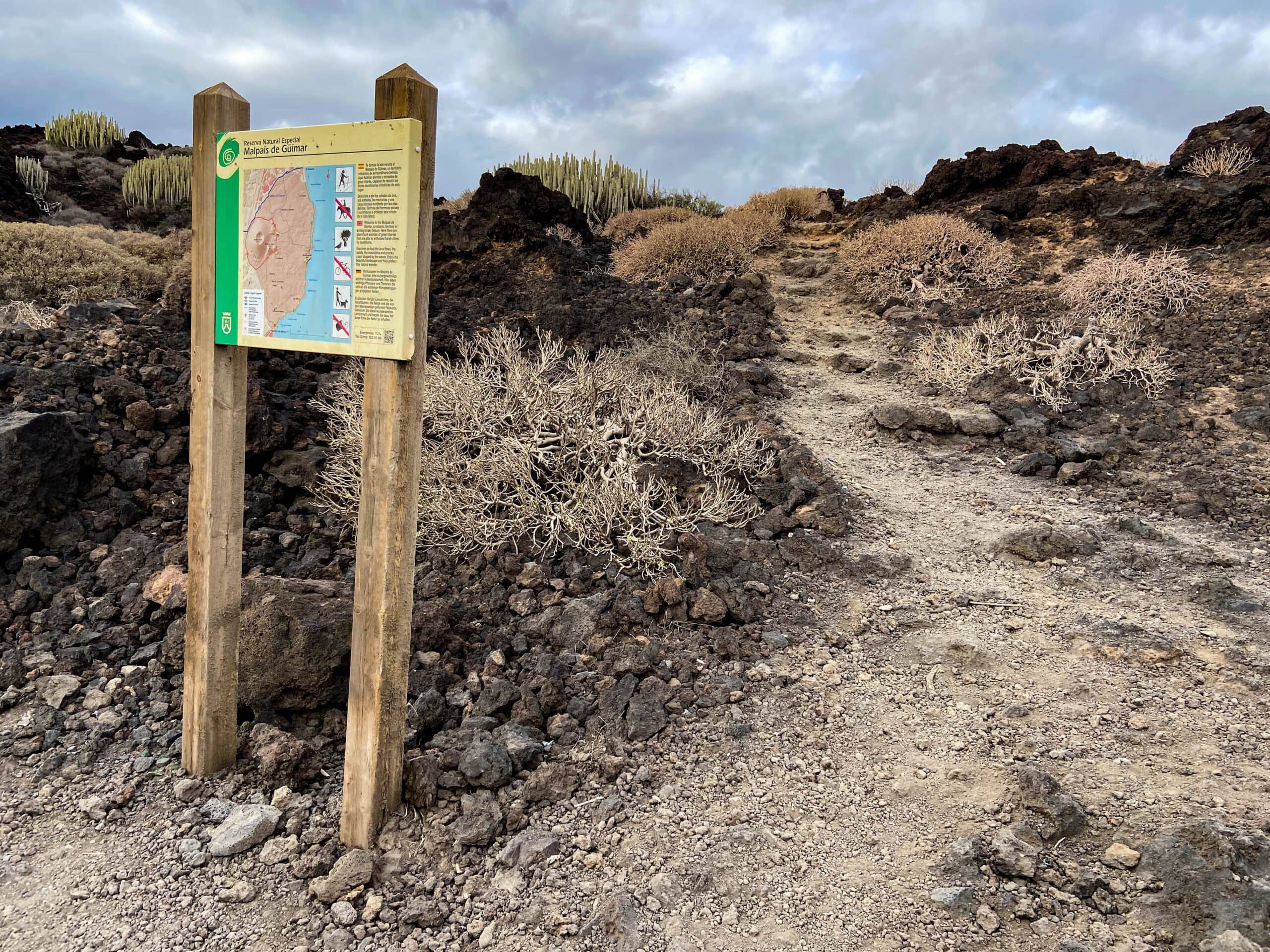 Punto de partida de la caminata Malpaís de Güímar