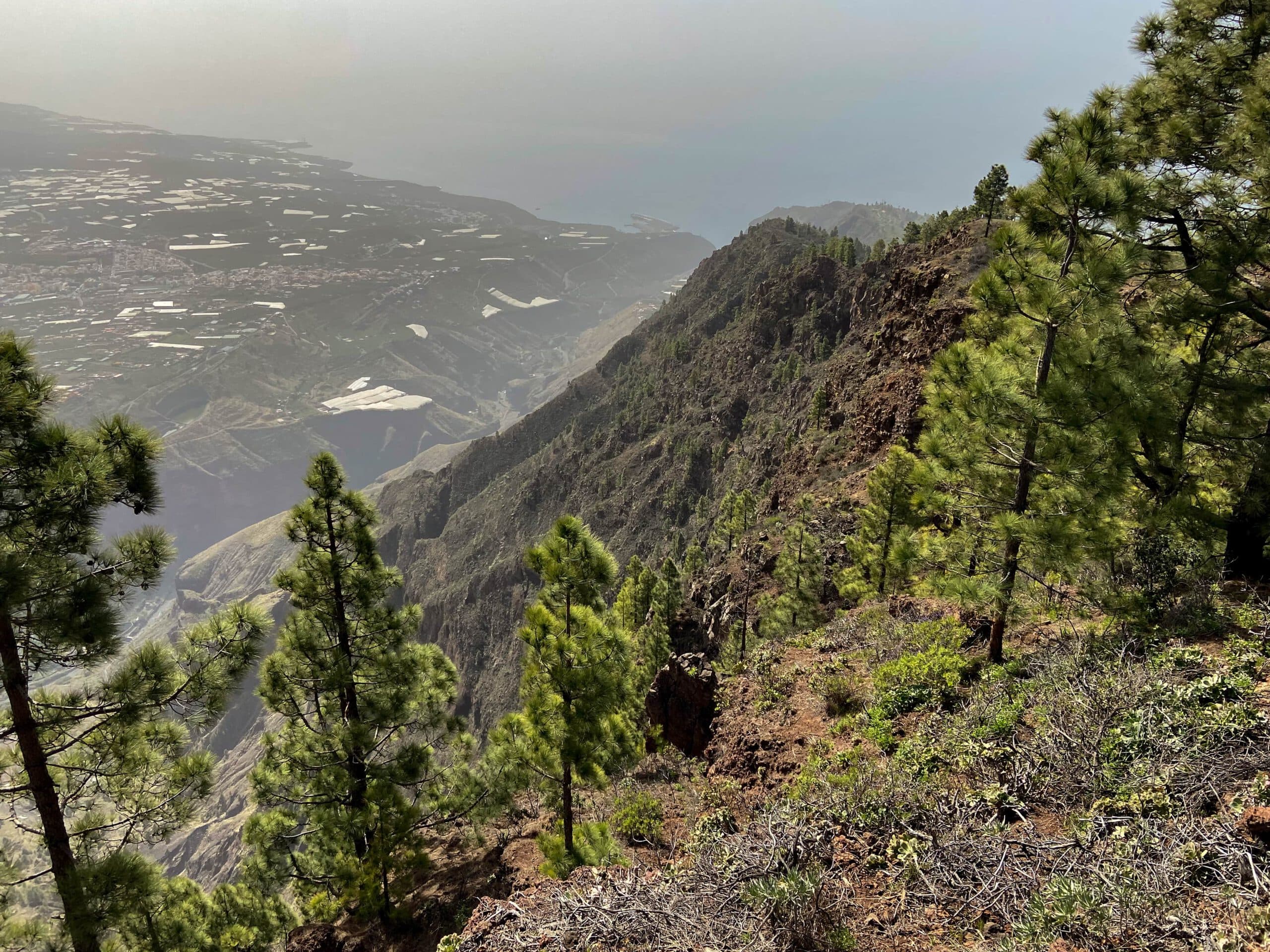 maravillosas vistas desde el borde del acantilado - desafortunadamente en Calima