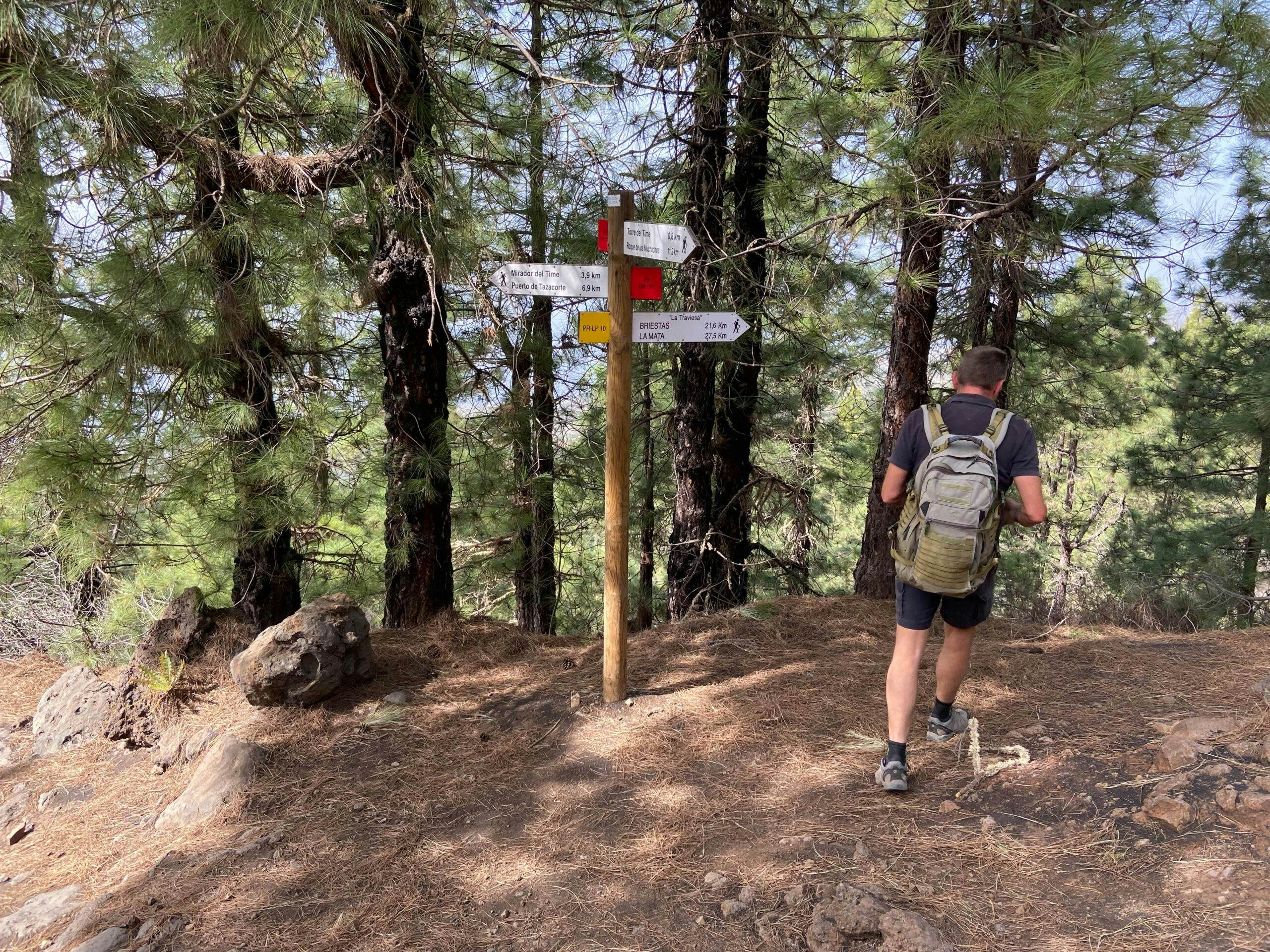 Hiking on well signposted trails