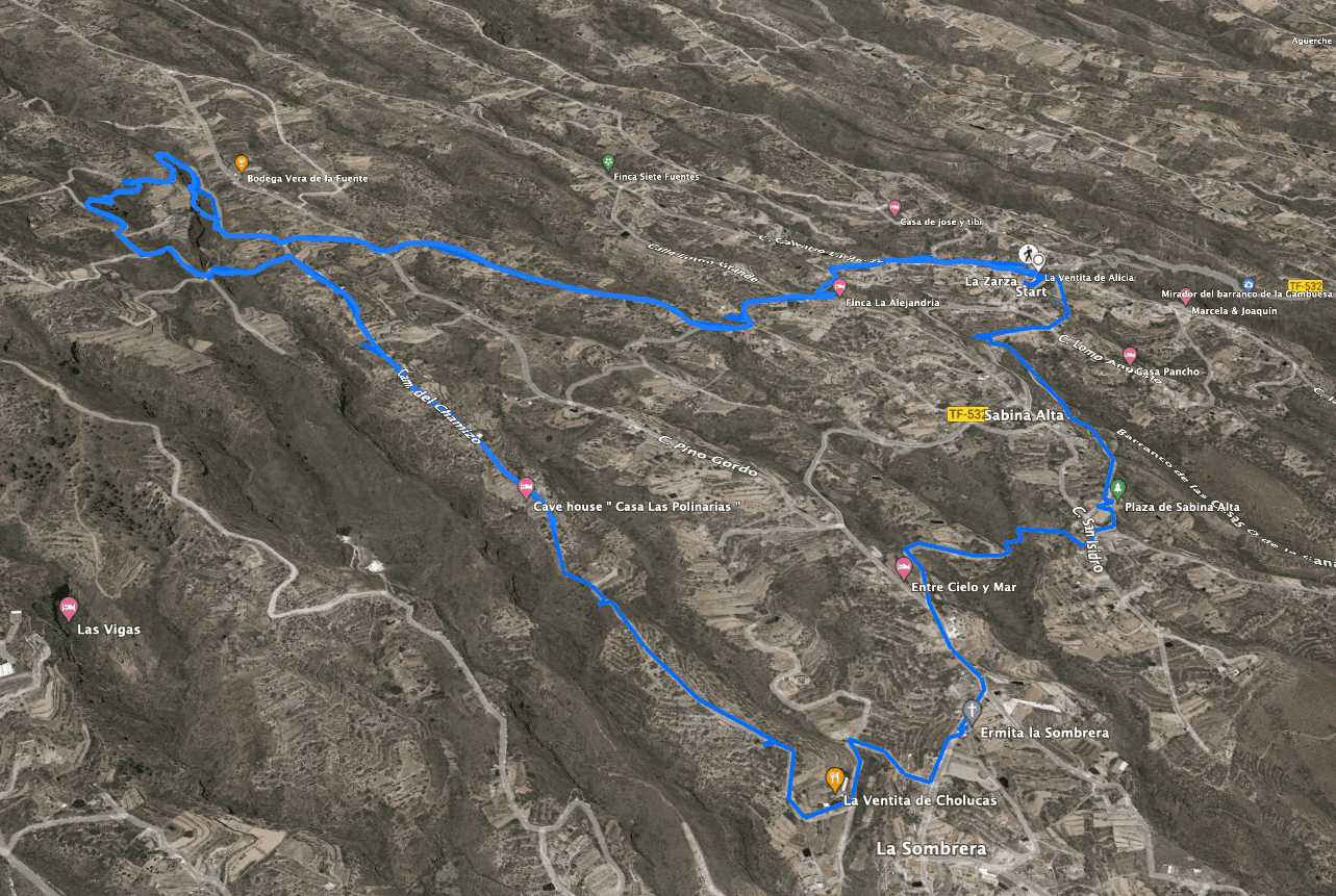 Track La Zarza - La Sombrera - Sabina Alta