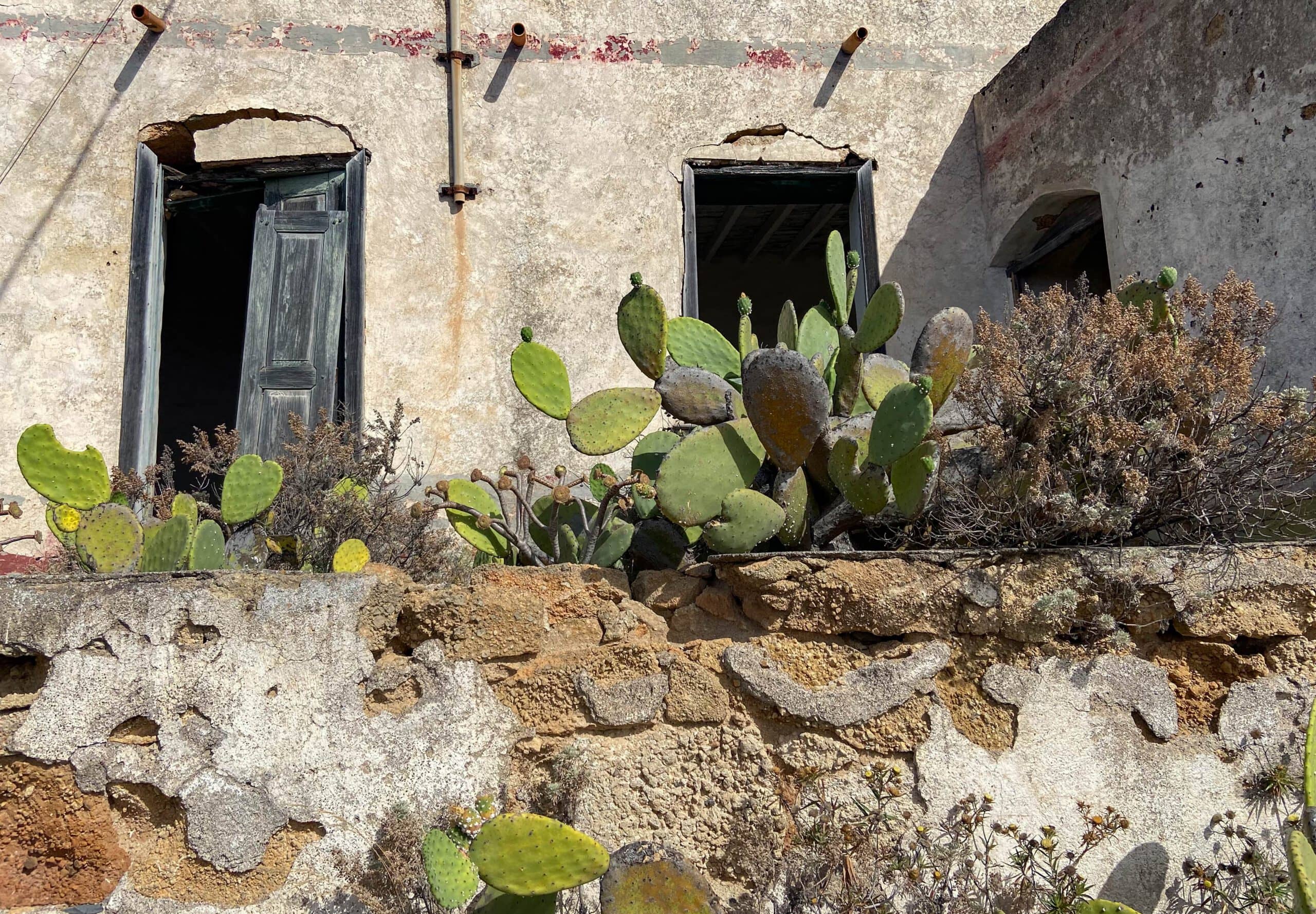 Ruinenhaus am Wegesrand