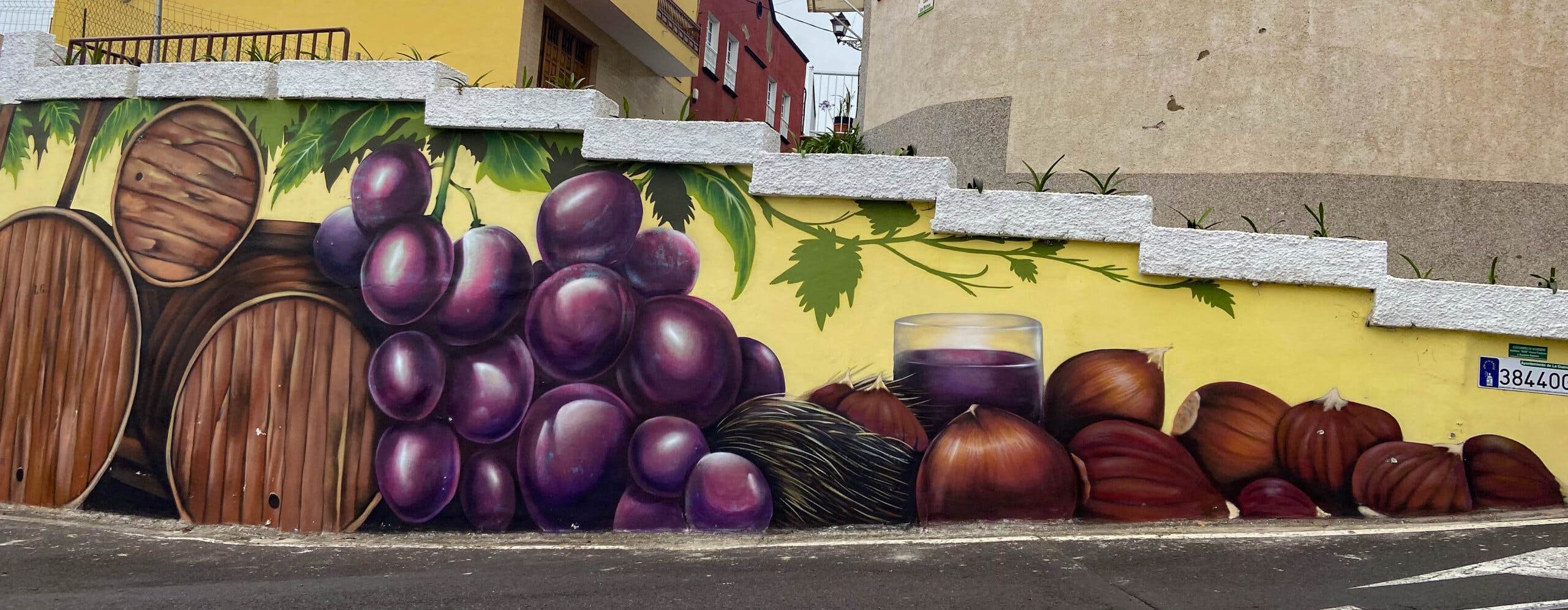 Street painting in La Guancha