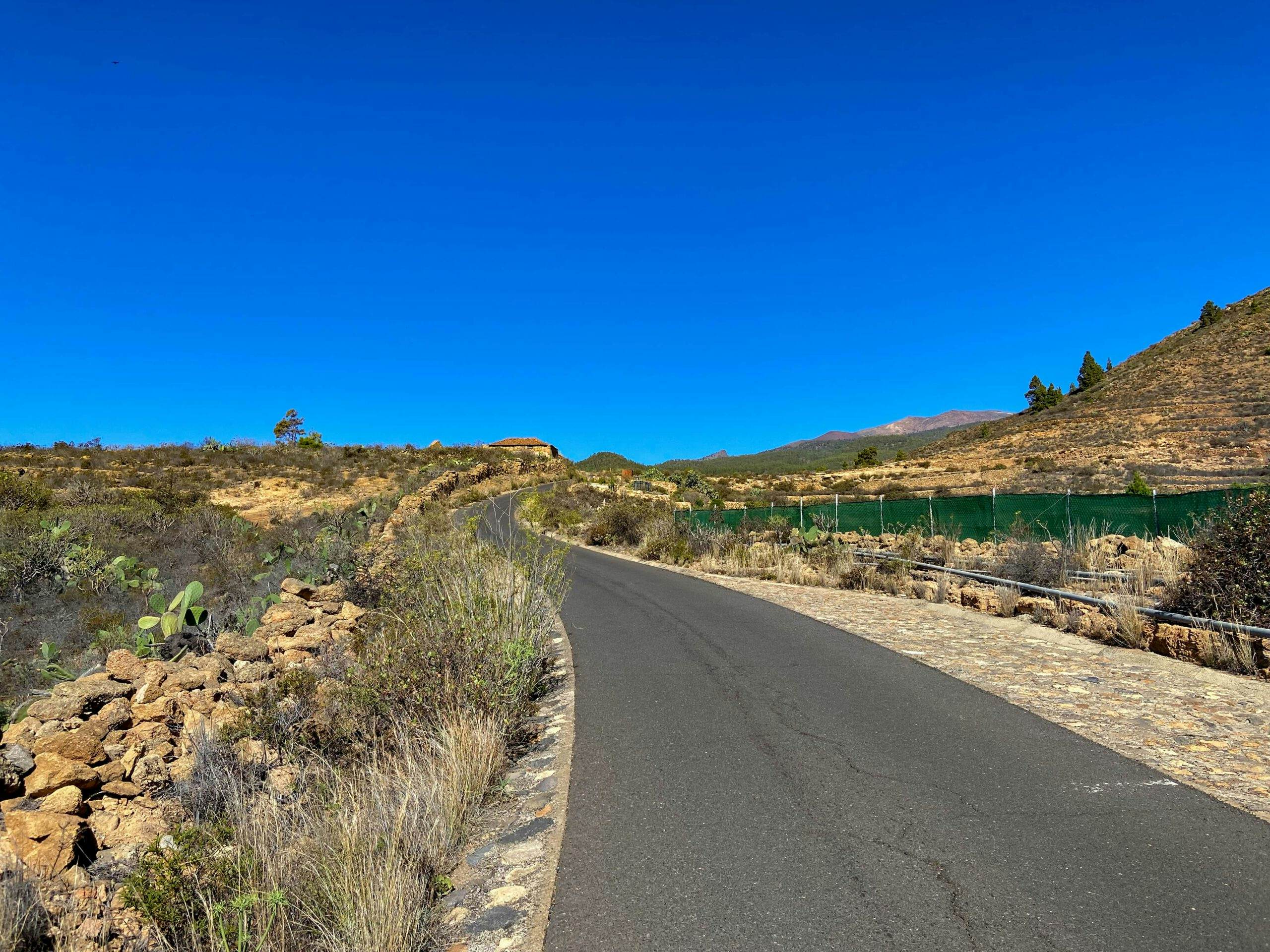 Road on the right side of the Barranco - part of the hiking trail