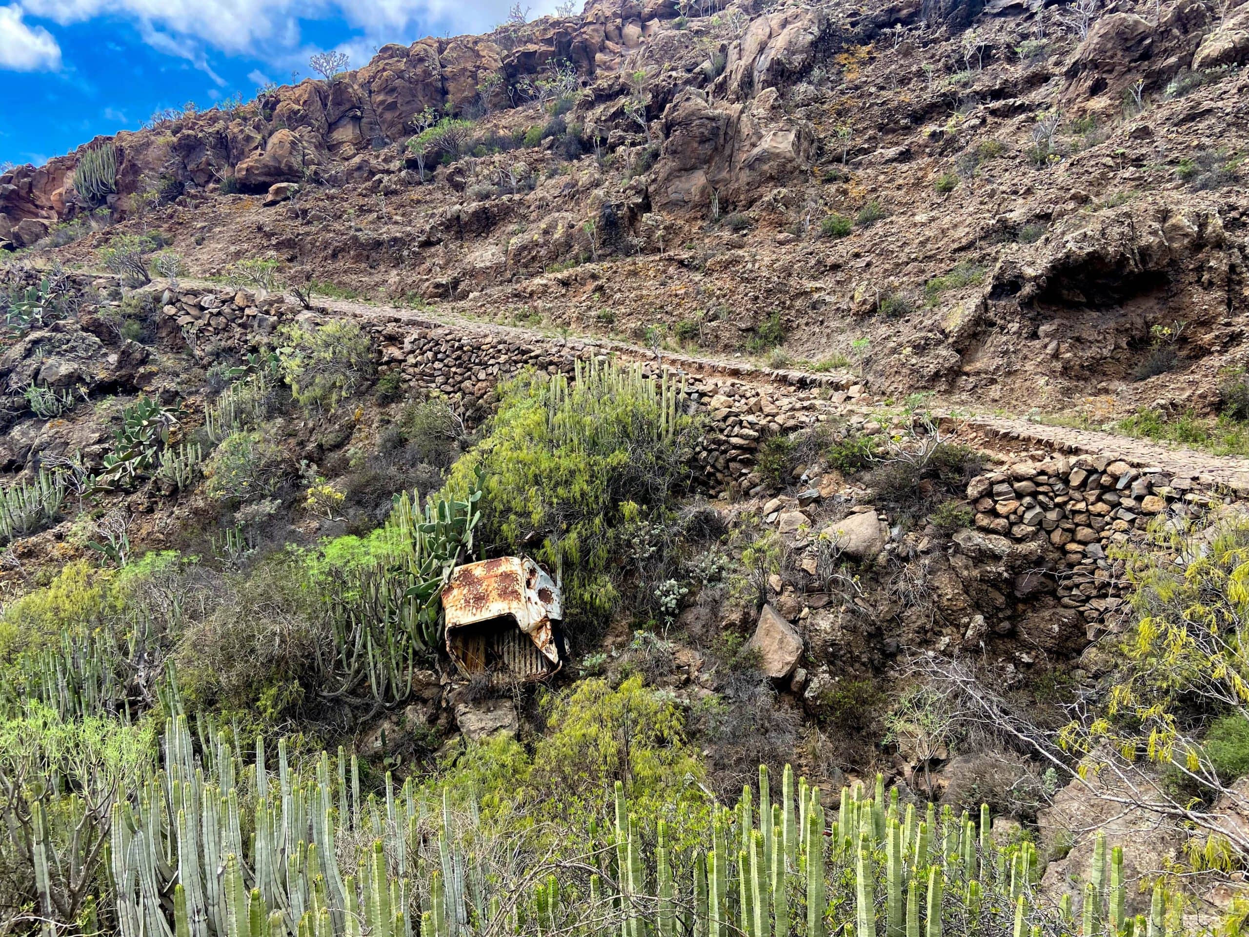 Camino Real del Sur - Wie kommt ein altes Auto in die Schlucht?
