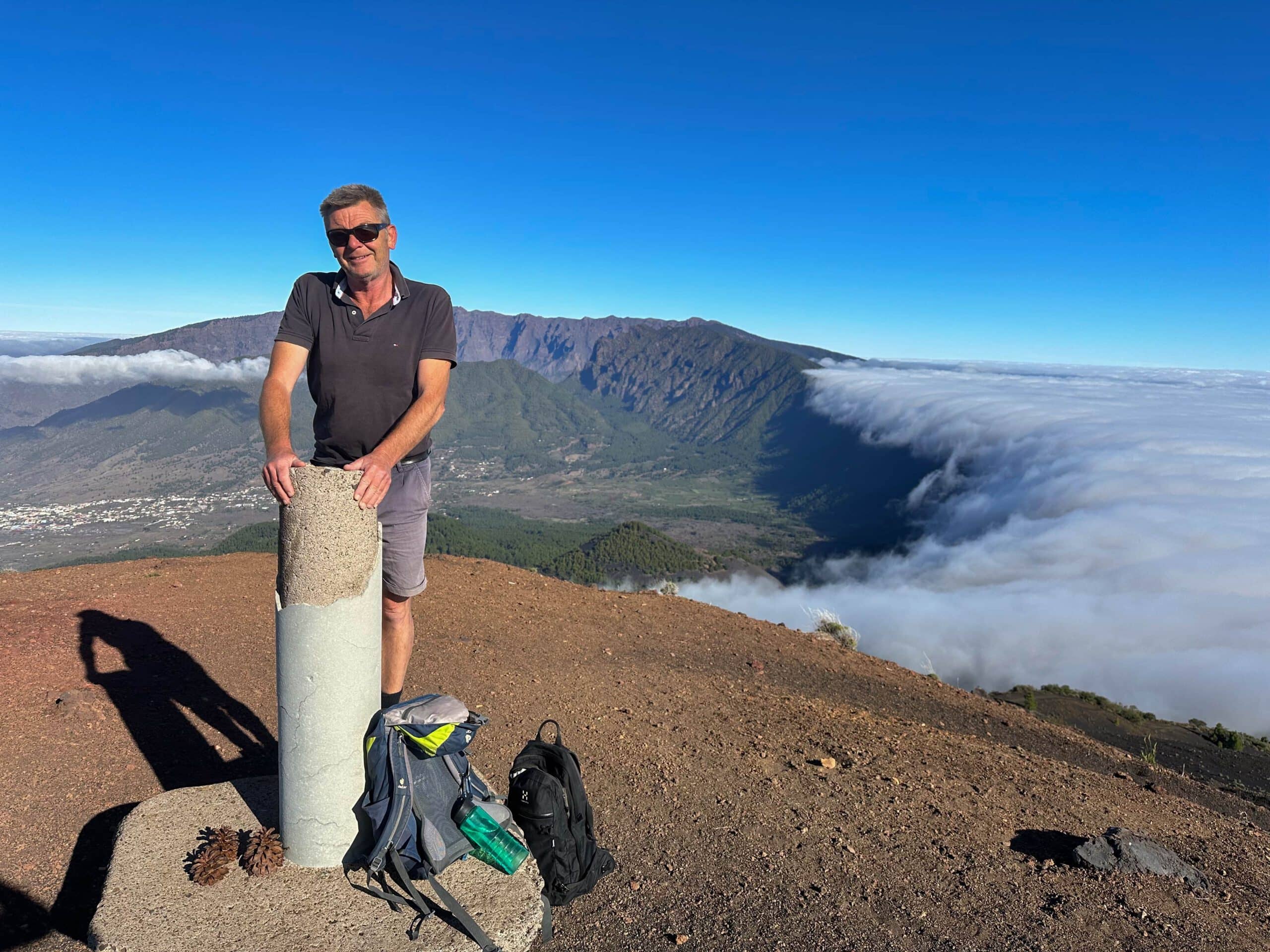 Summit Pico Birigoyo 1807 metres altitude difference