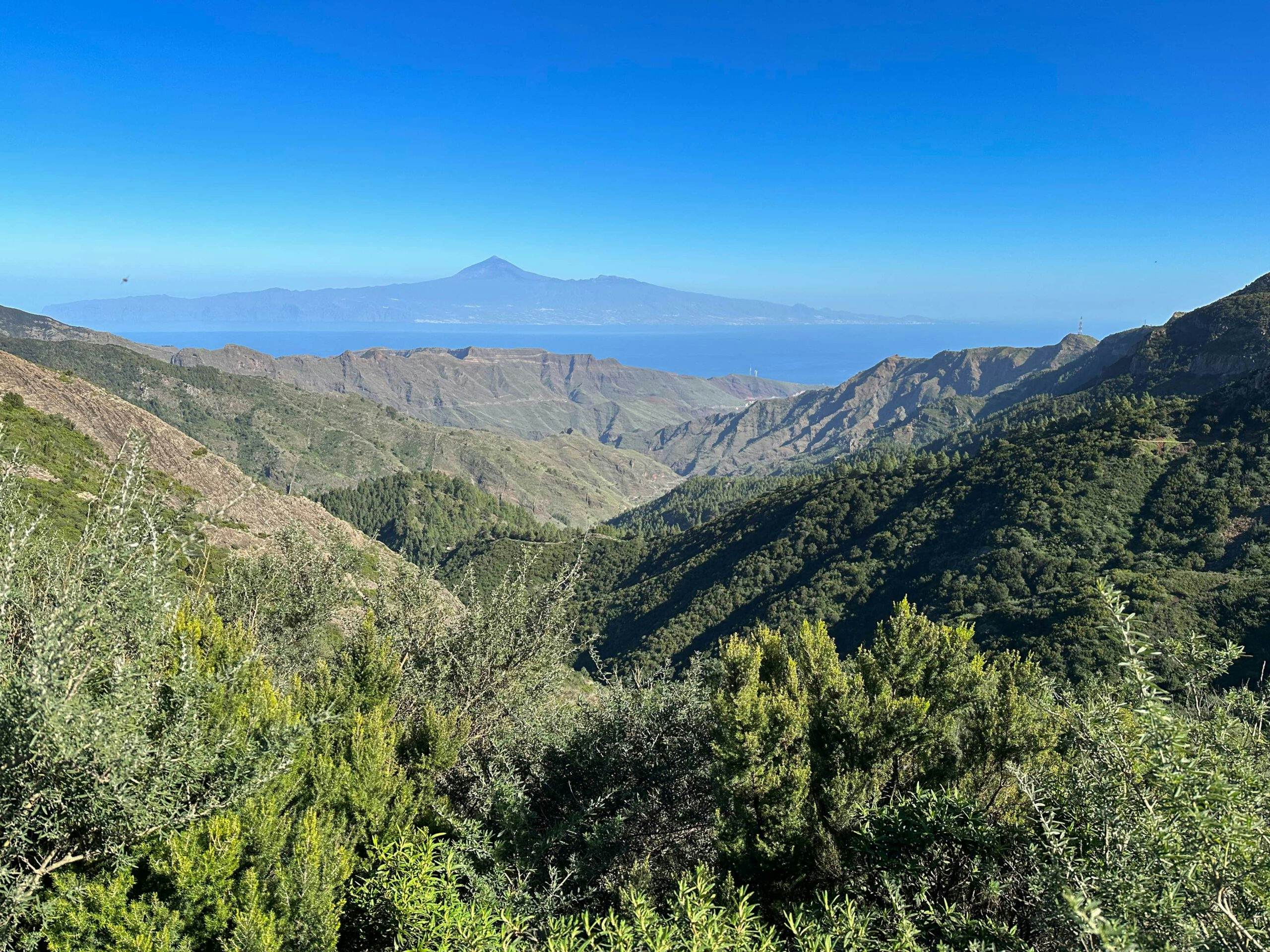 View from the Mirador del Morro de Agando over the east of La Gomera and Tenerife