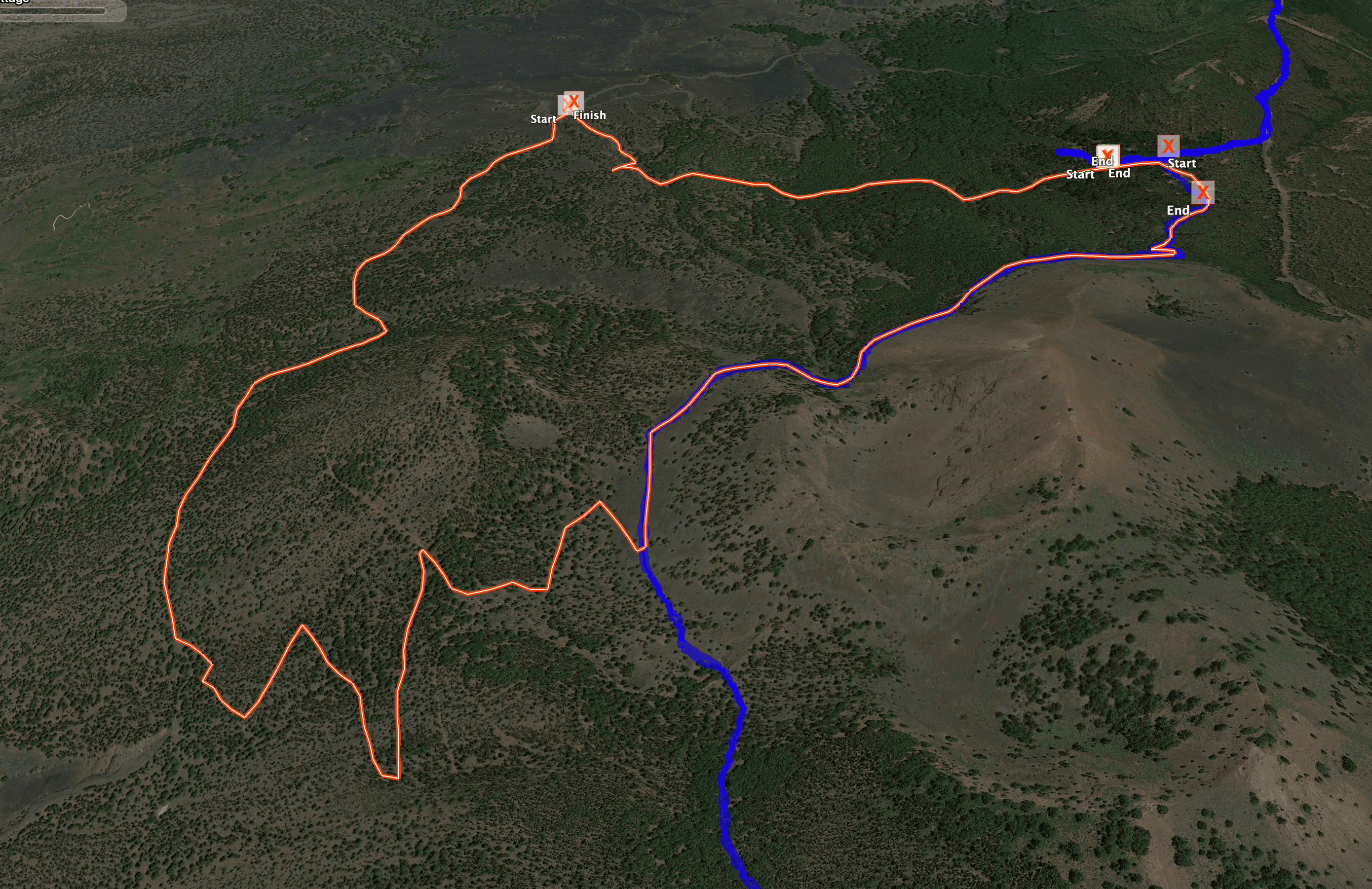 Track der Wanderung La Palma über dem Tajogaite