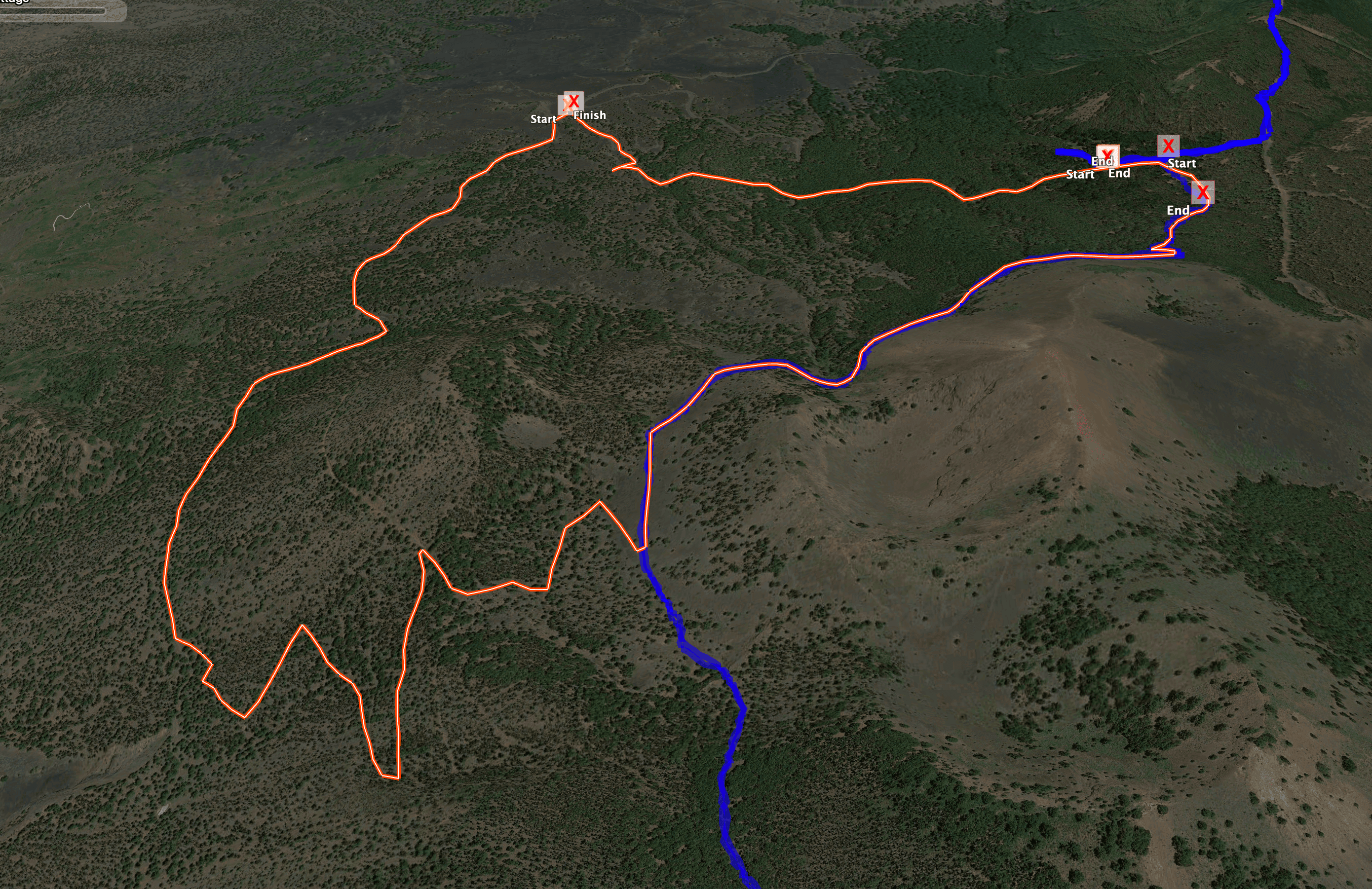 Track de la excursión La Palma sobre el Tajogaite