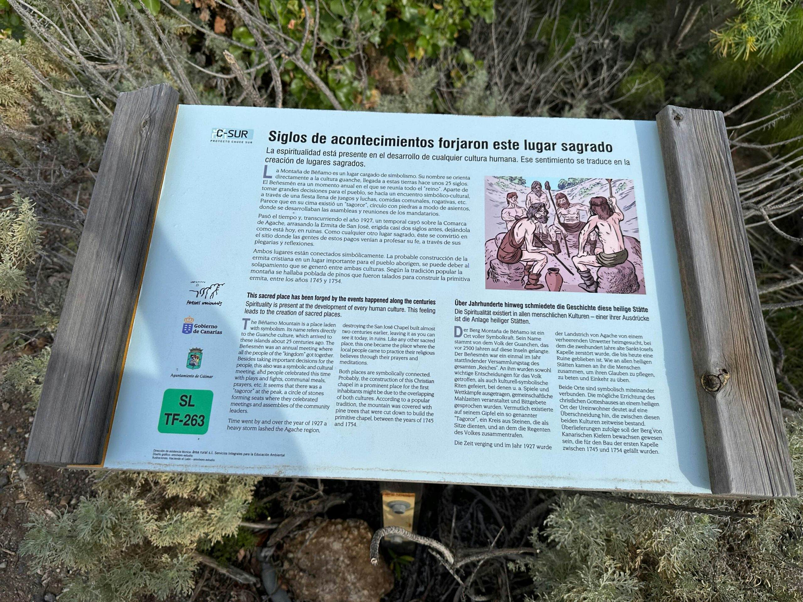 Interesting information along the way - Camino Real del Sur Granadilla de Abona to Güimar