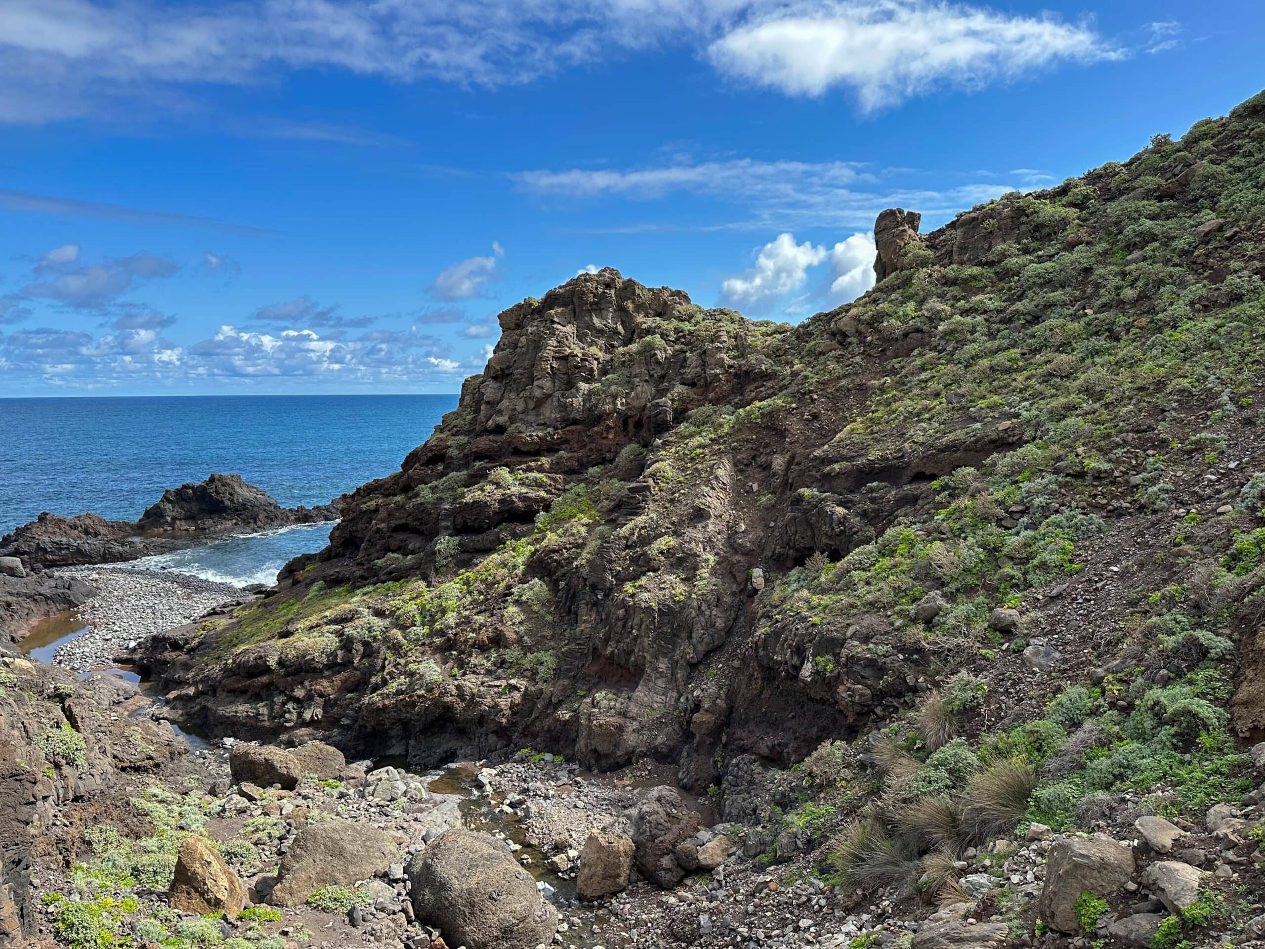 near the beach of the Barranco Anosma