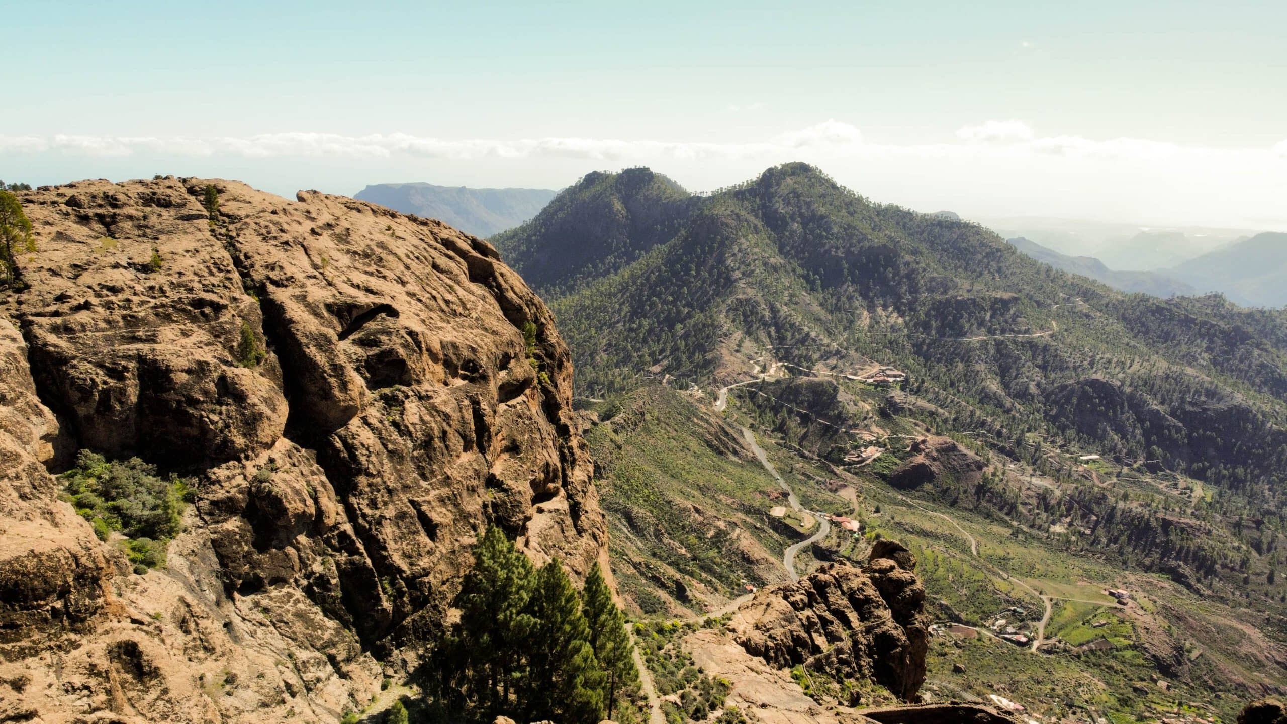 Blick hinunter von der Cumbre zum Cruz Grande