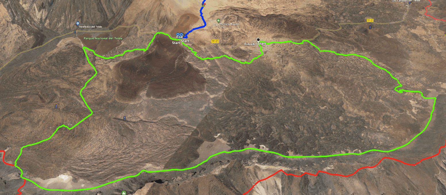 Track of the hike Minas de San José - Great Caldera Circuit