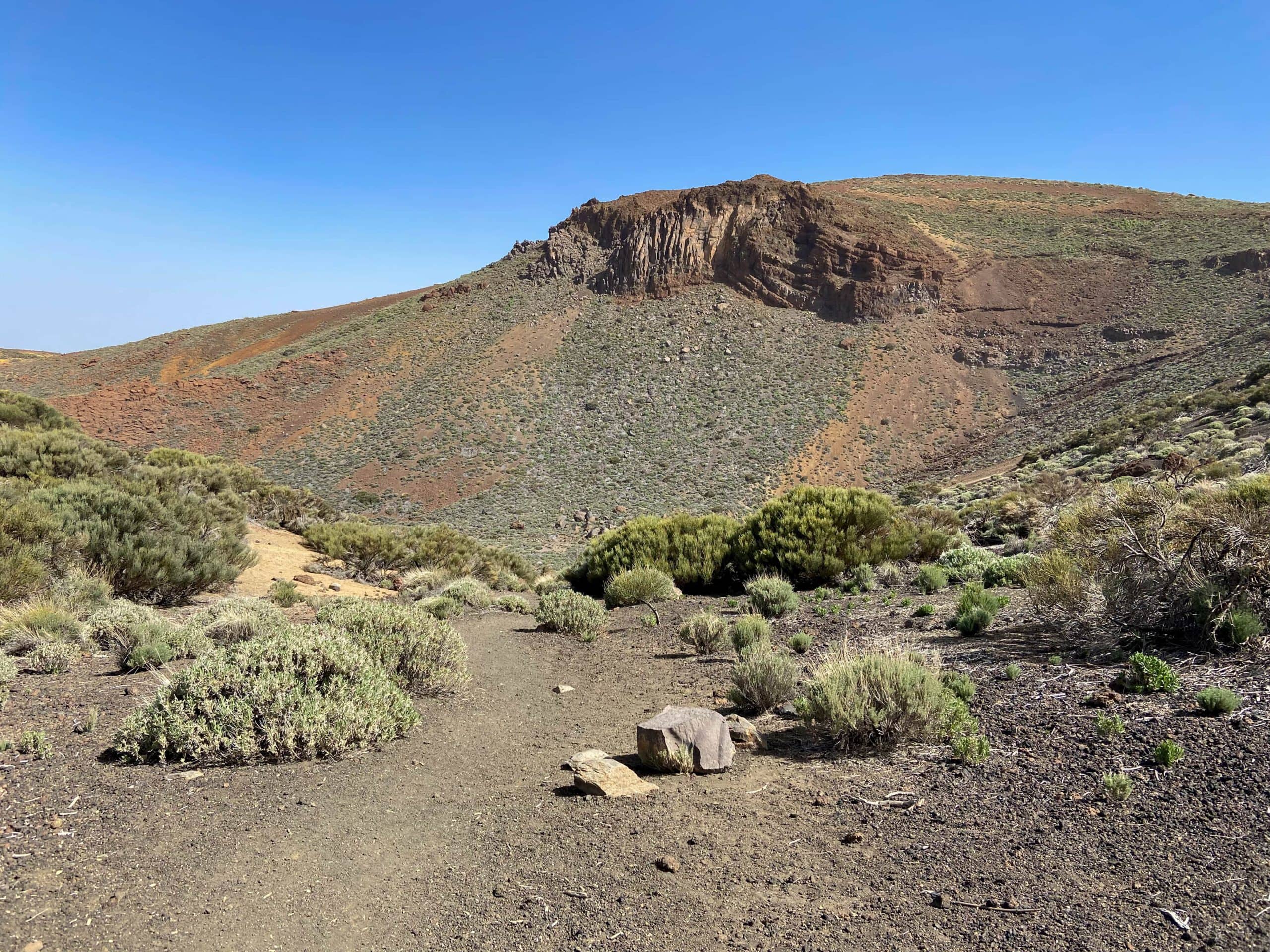 View back from the lower hiking trail to the Montaña de las Arenas Negras