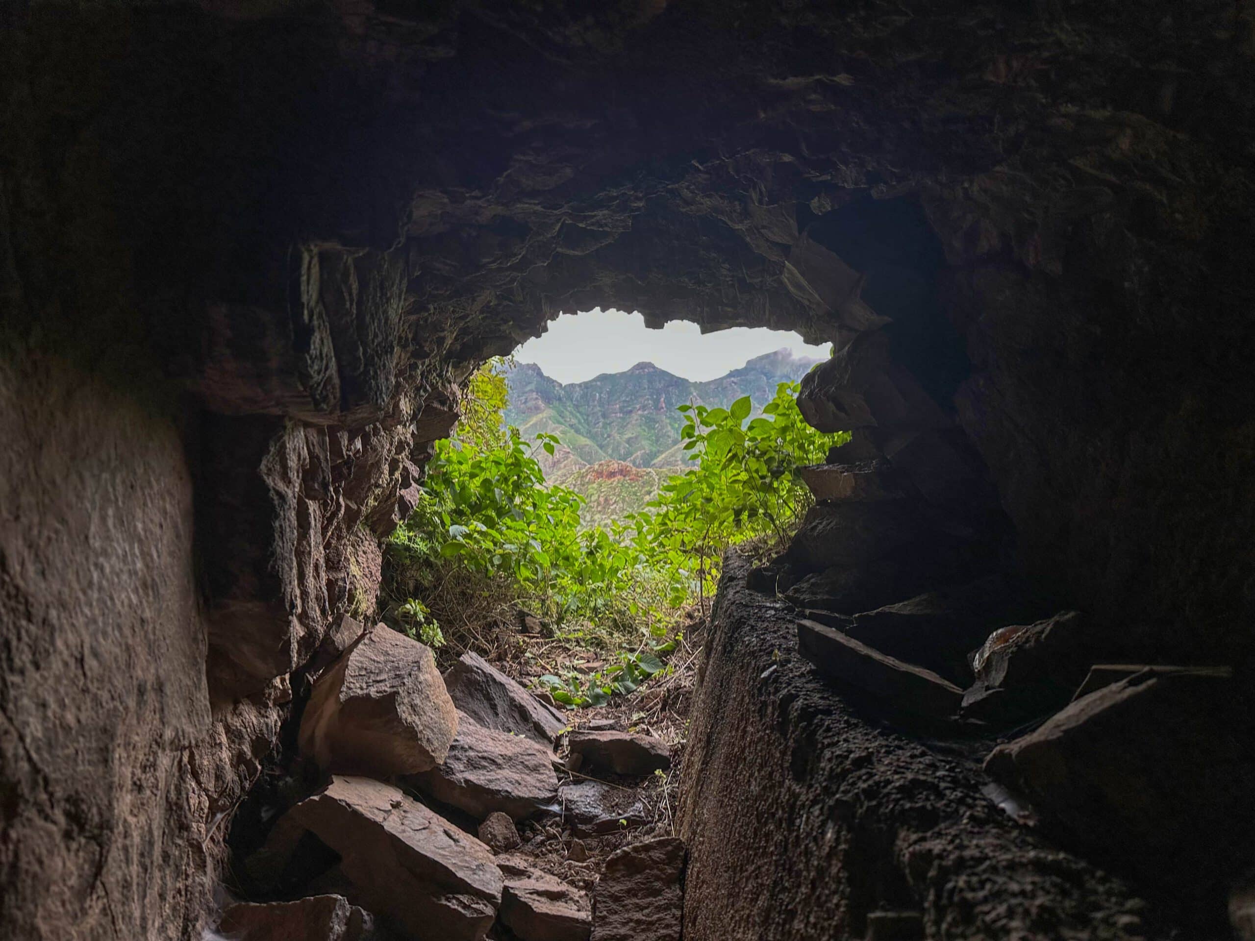 Hiking trail through the tunnel