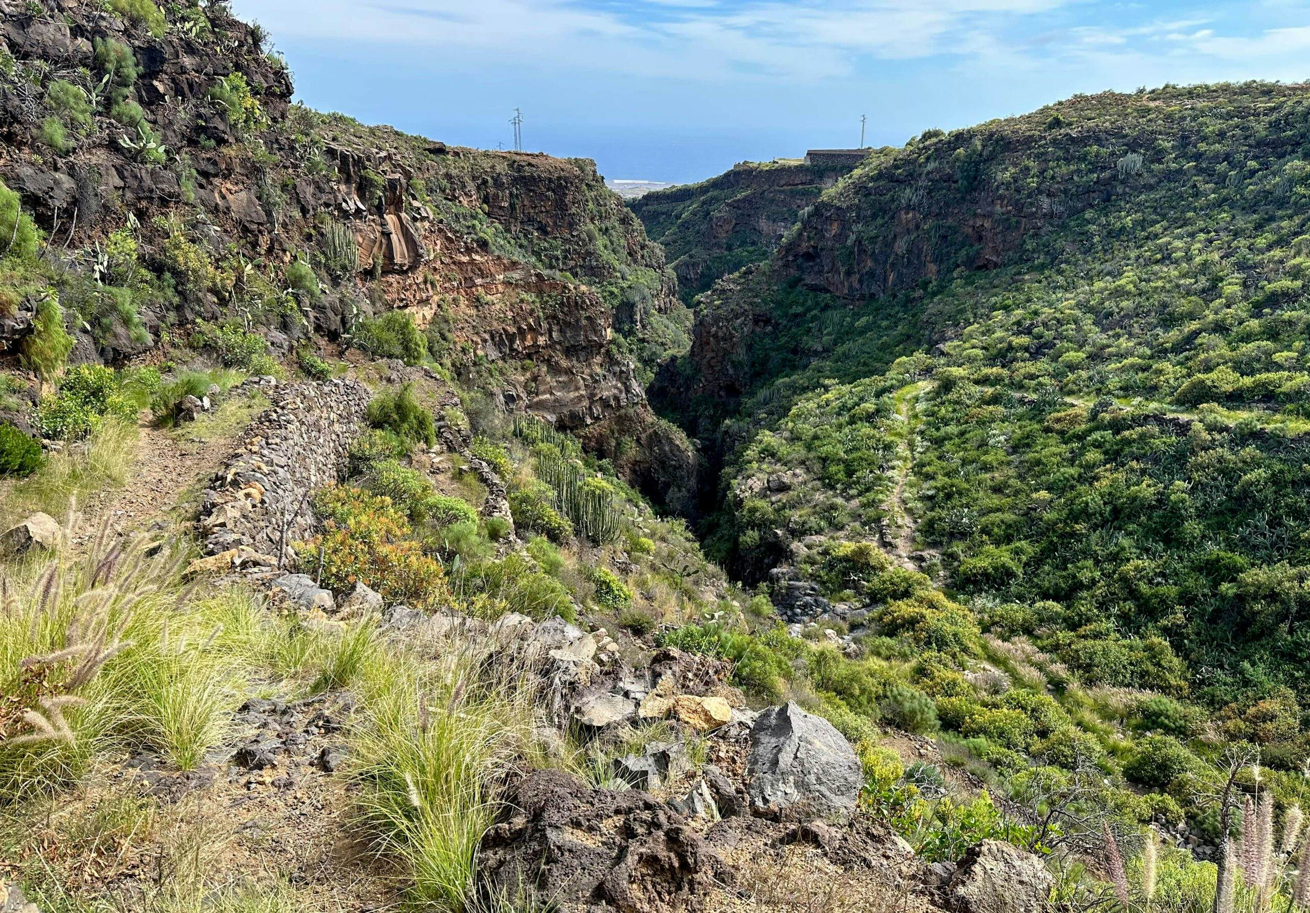 Hiking trail through the Barranco de La Orchilla