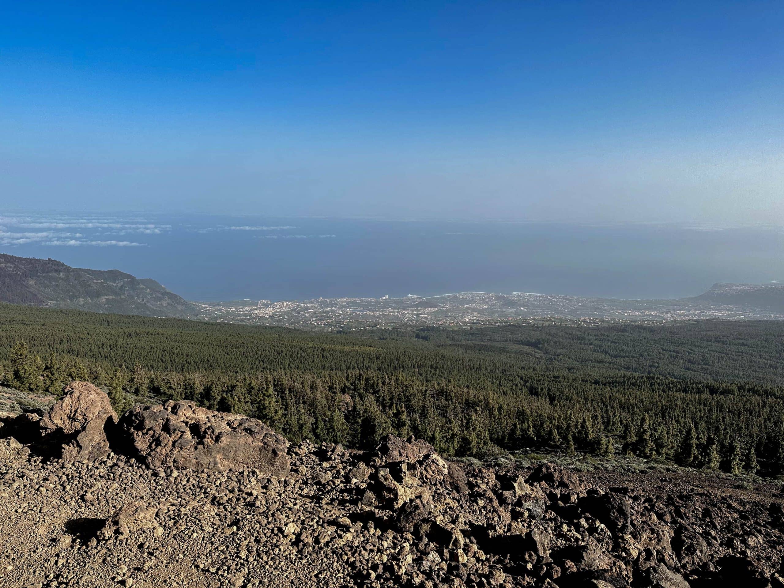 Blick vom El Alto de Guamaso zur Nordküste von Teneriffa