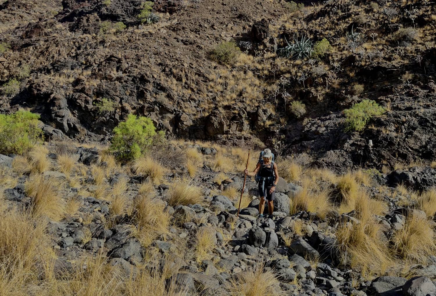 Querung des Barranco de la Guancha