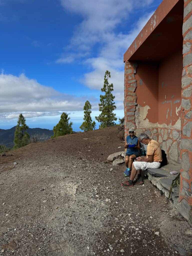 Pause auf der Montaña de la Cruz