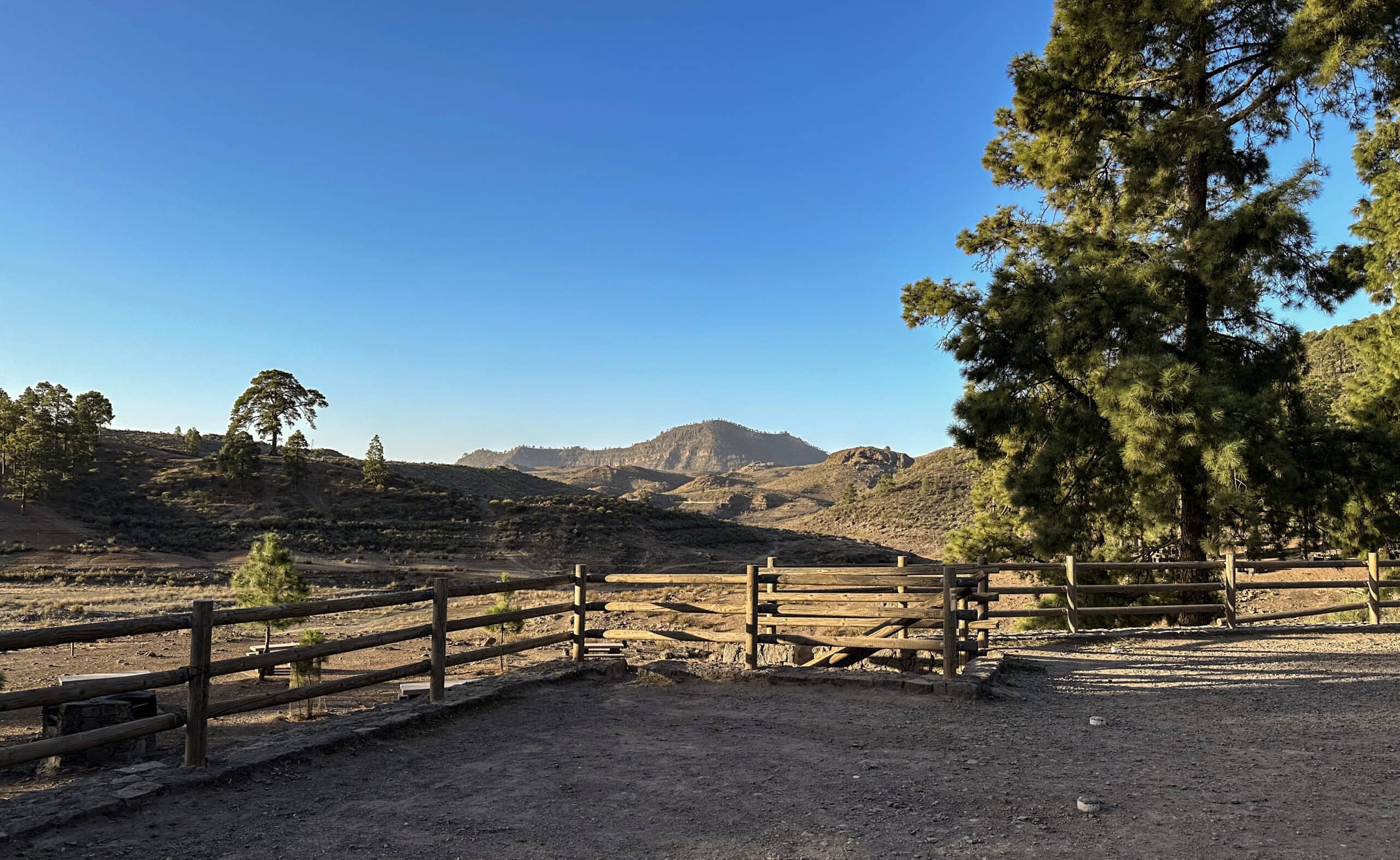 Punto de partida en el área de descanso de la Presa de Las Niñas
