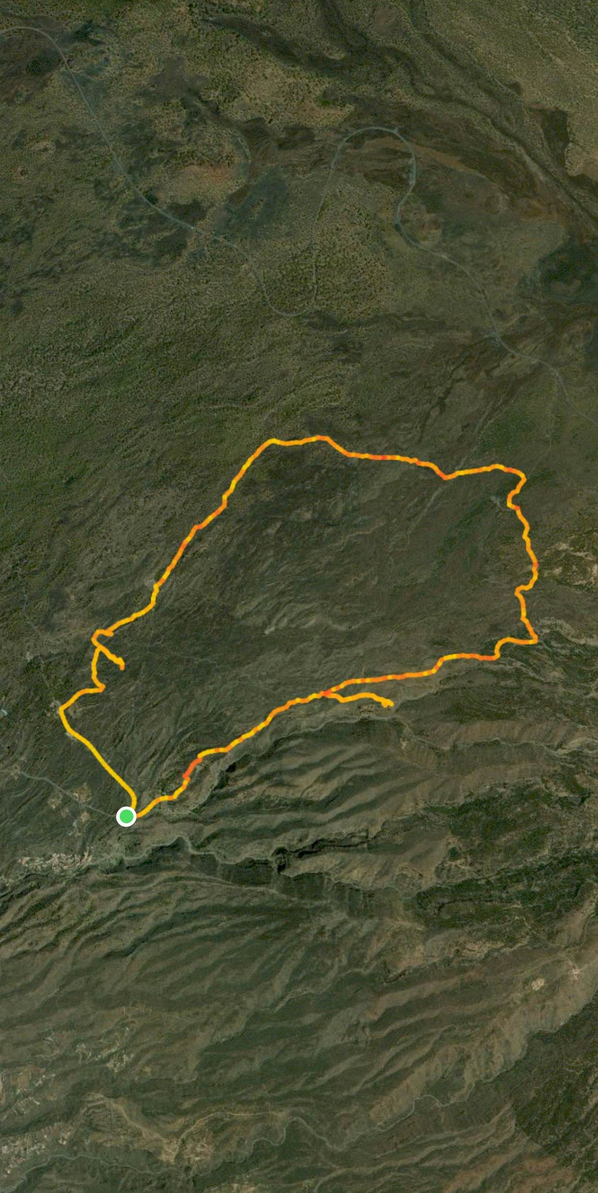 Track of the Chirche hike via Galería Machado 1 and via the Refugio de Chasogo - Variant 2