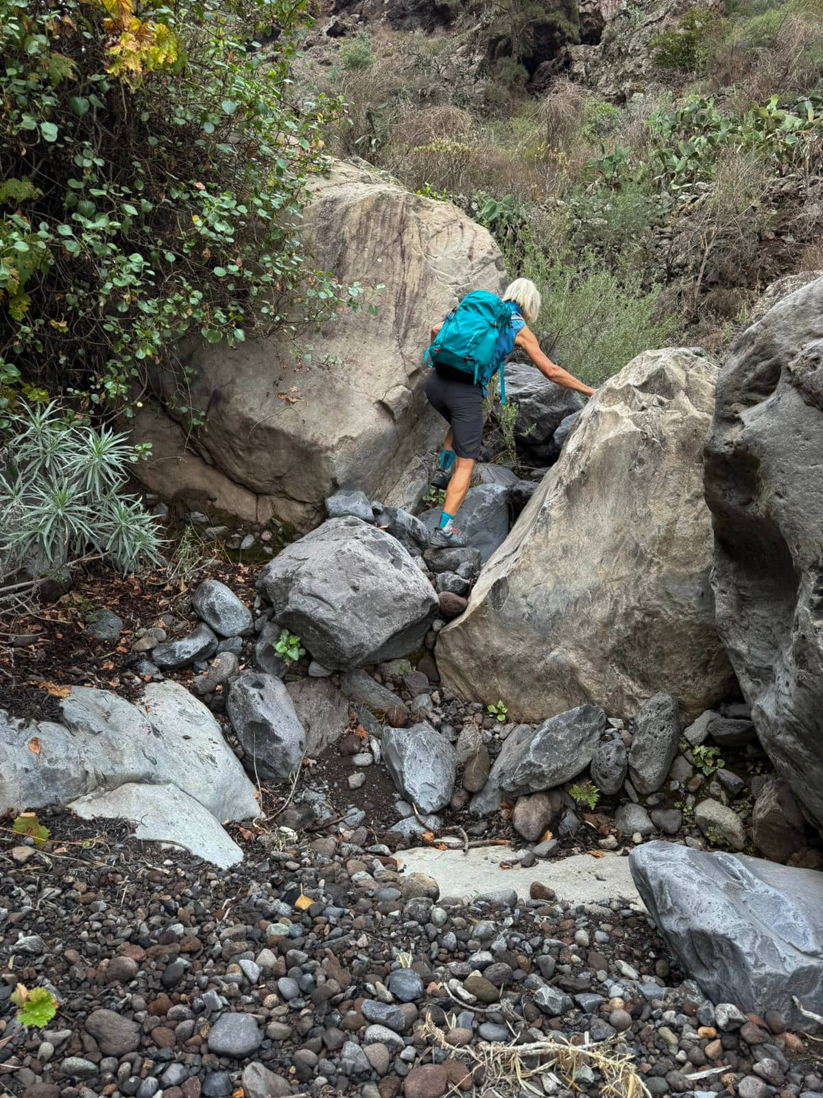Escalada en el Barranco Guaria bajo la Montaña de Tejina
