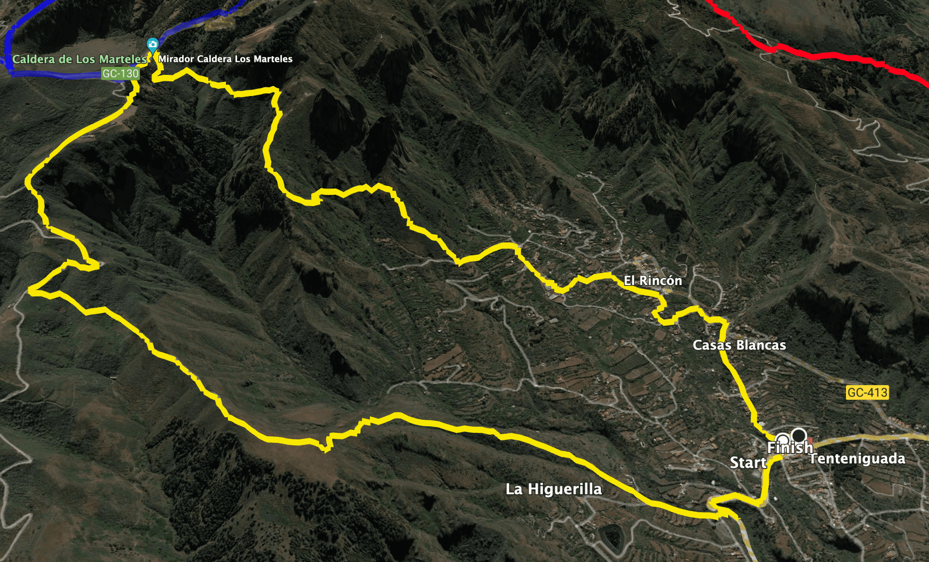 Track der Wanderung Tenteniguada - Caldera de Los Marteles