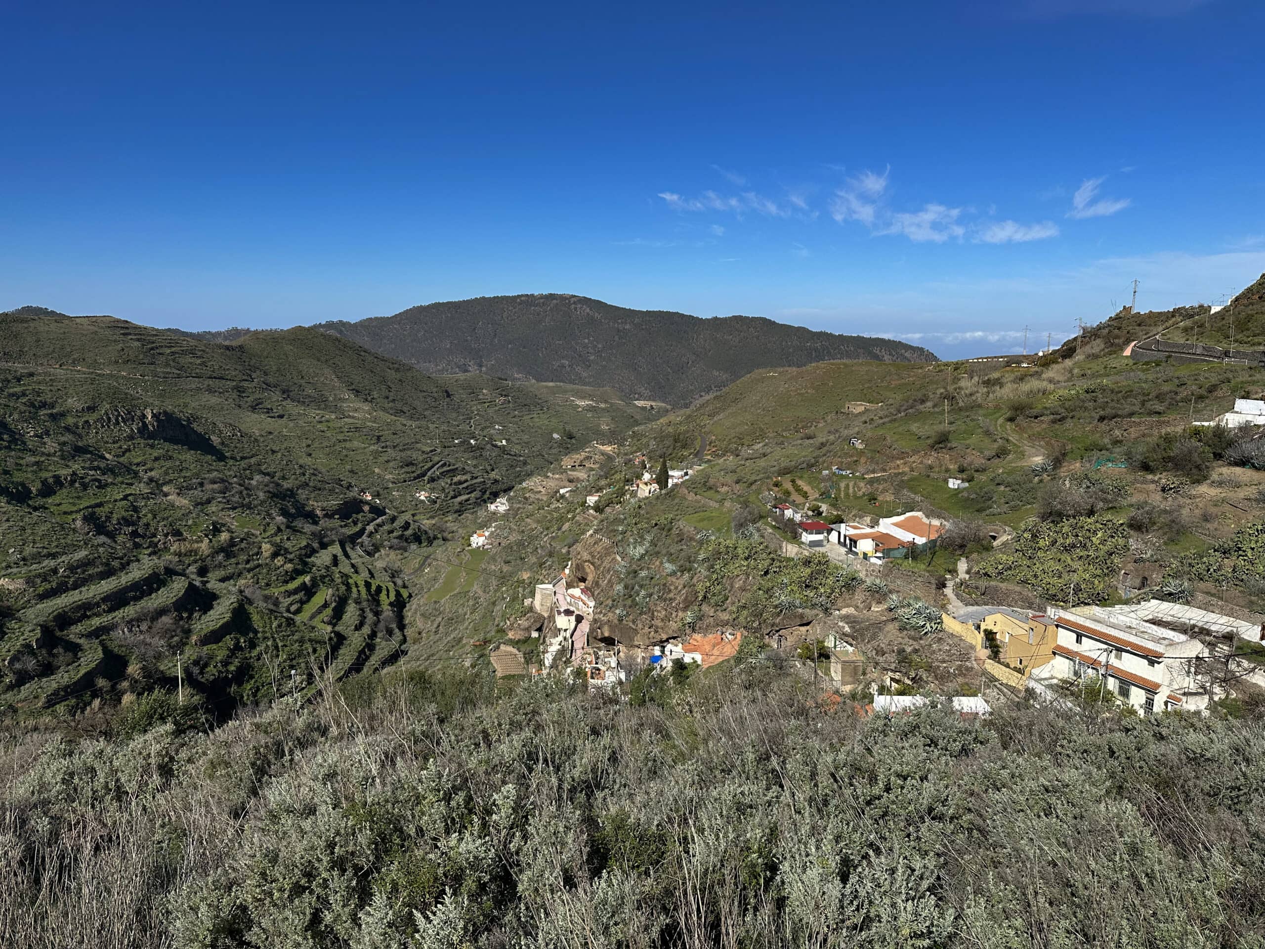 Blick zurück vom Aufstiegsweg auf El Tablado
