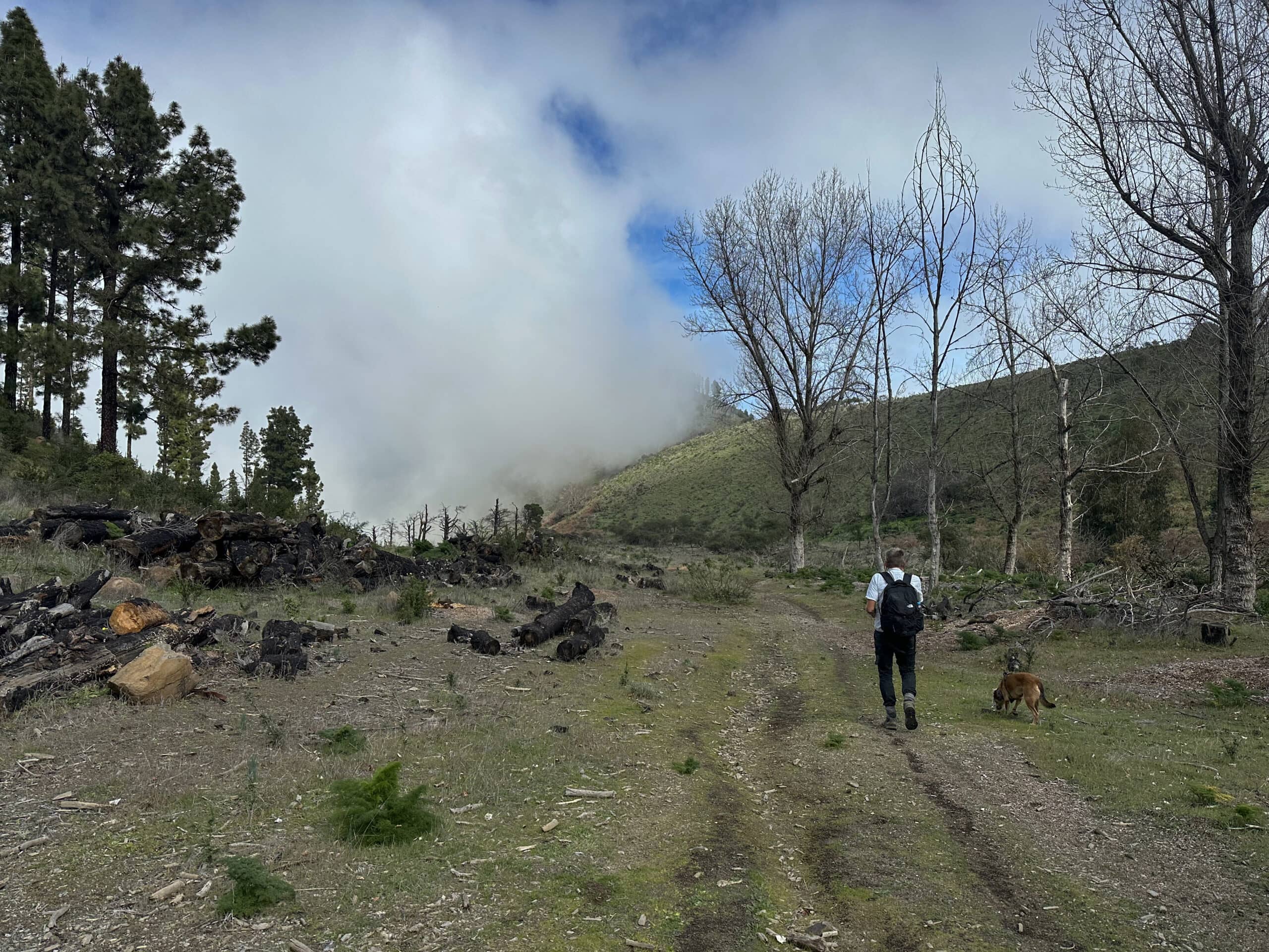 Wolken ziehen auf über dem Barranco Agua