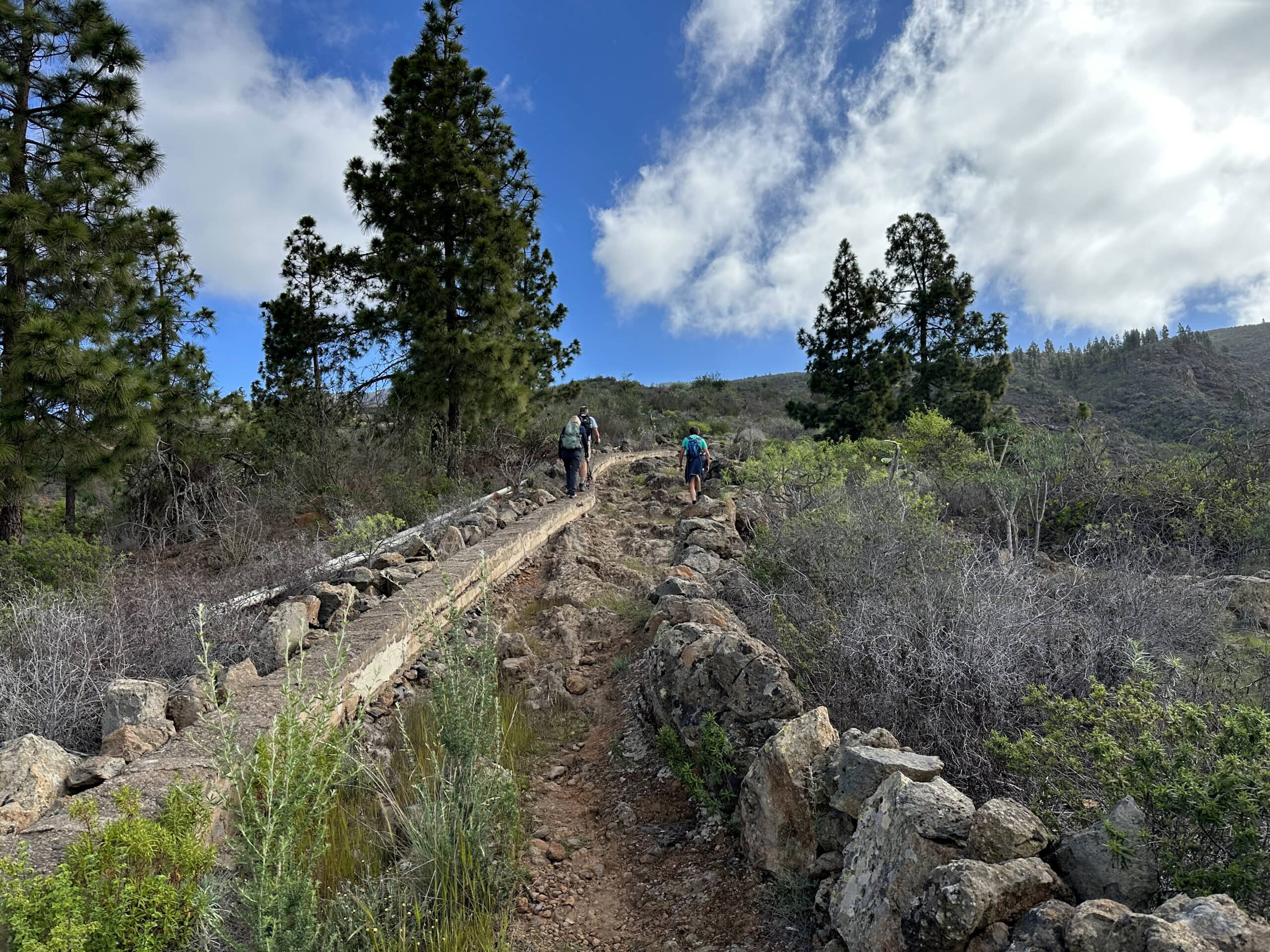 Hiking trail along the canal towards Cañadas