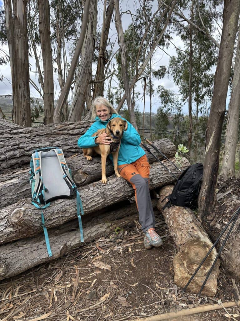 Un breve descanso en el bosque con mi adorable perro de excursión Falko