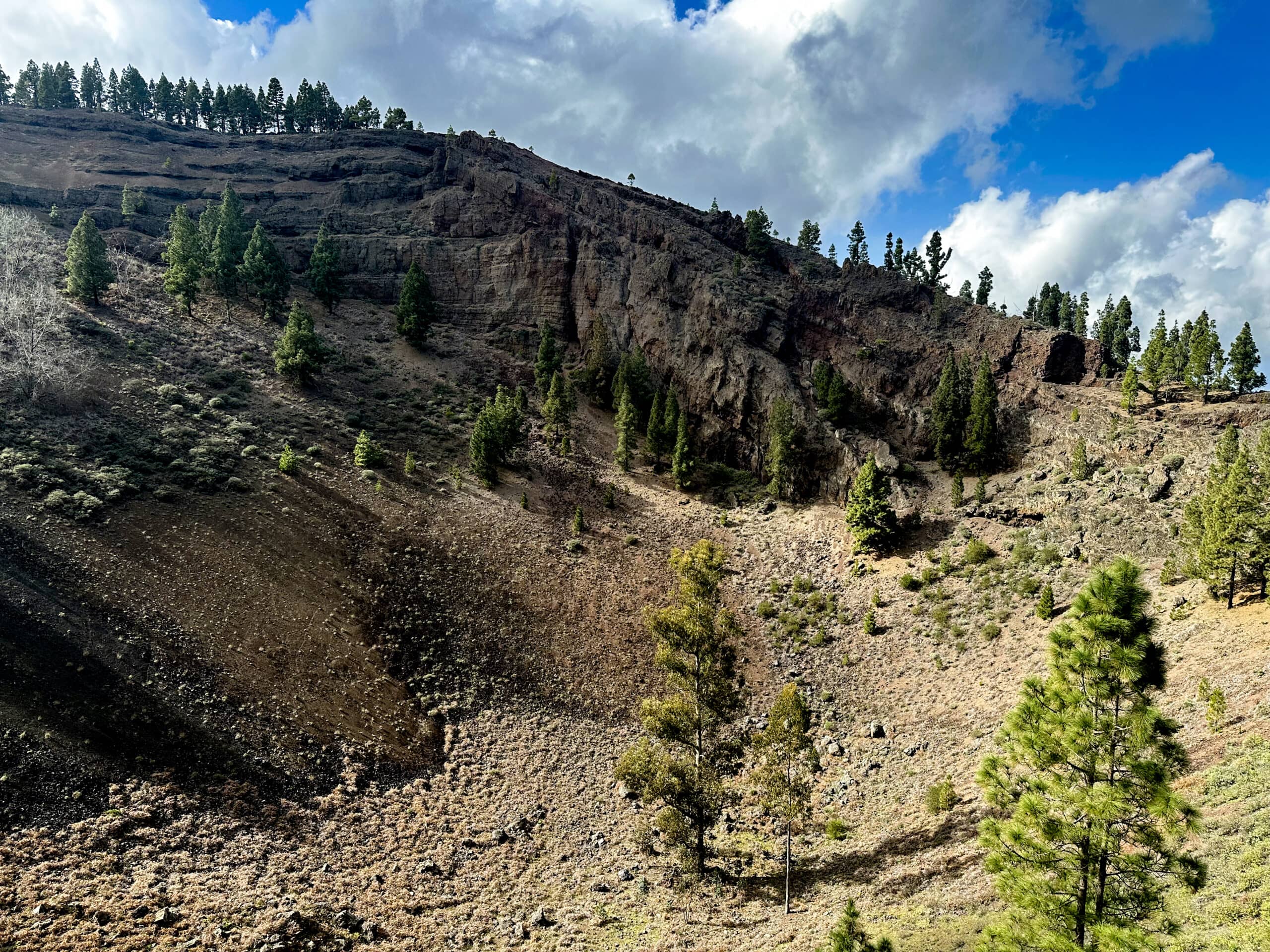 Vista desde el sendero hacia el Barranco de la Virgen