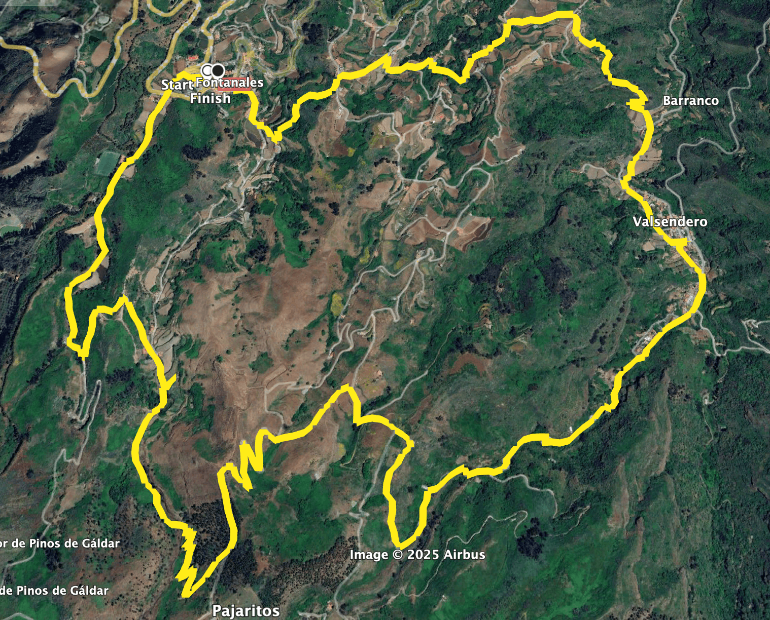 Track der Wanderung Fontanales - Valsendero