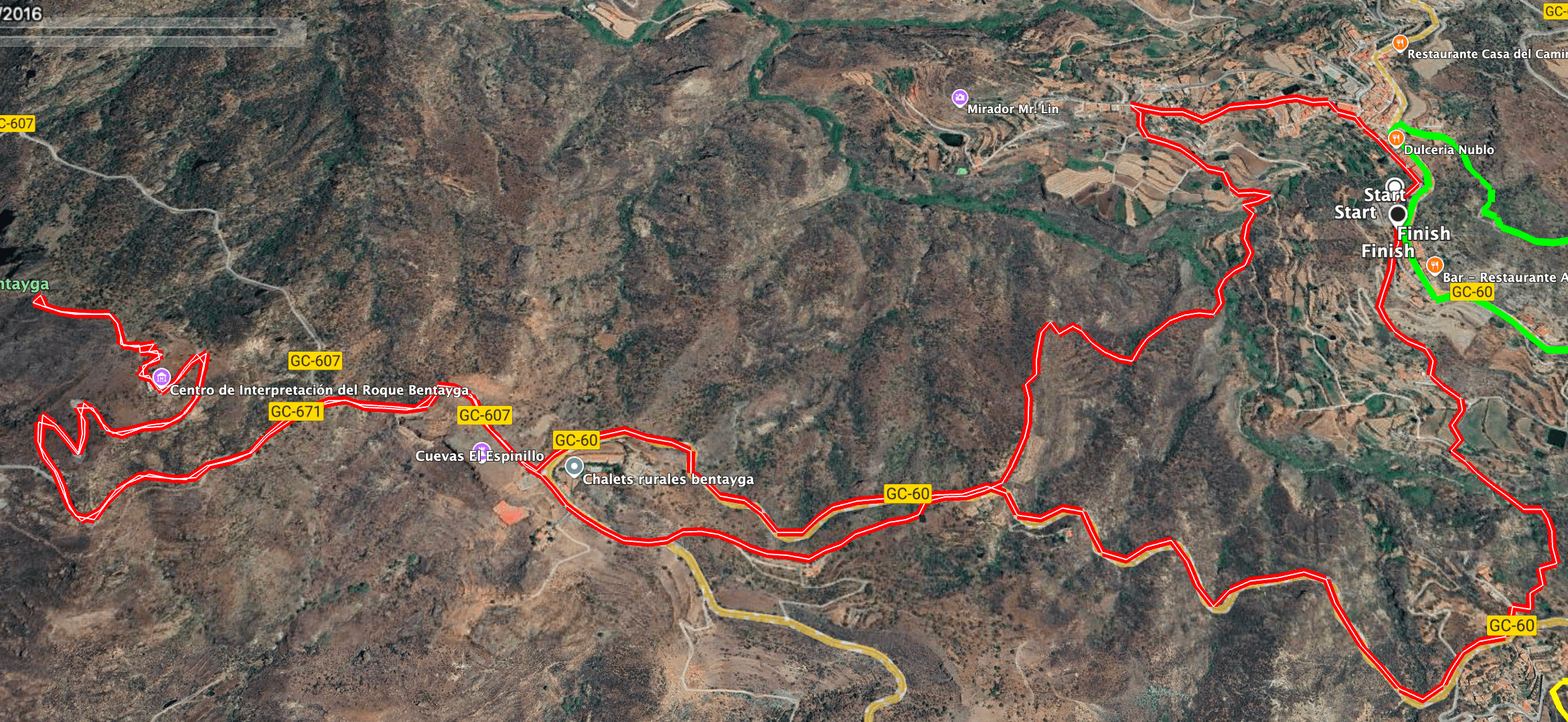 Track of the Roque Bentayga hike