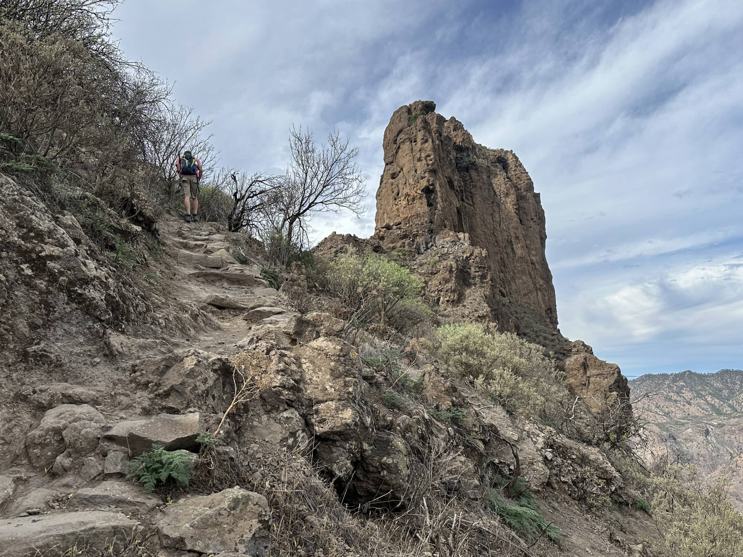 Ascent route to Roque Bentayga