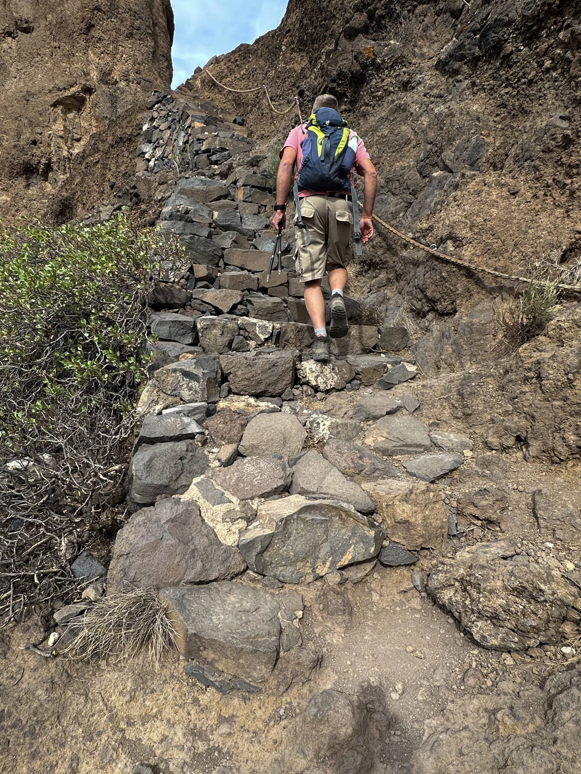 Ascent route to Roque Bentayga
