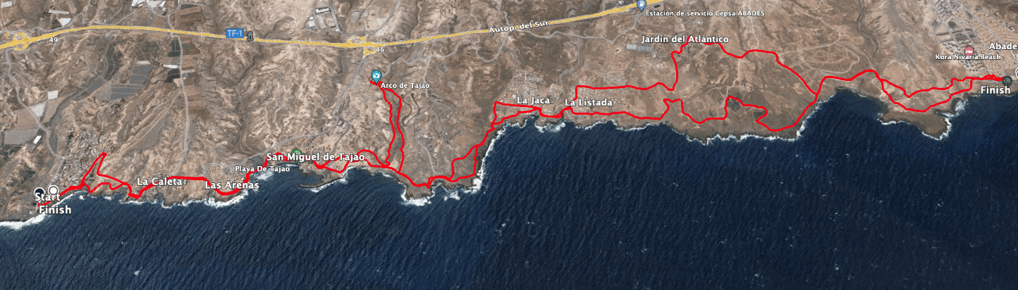 Track der Wanderung Arco de Tajao - La Caleta - Abades