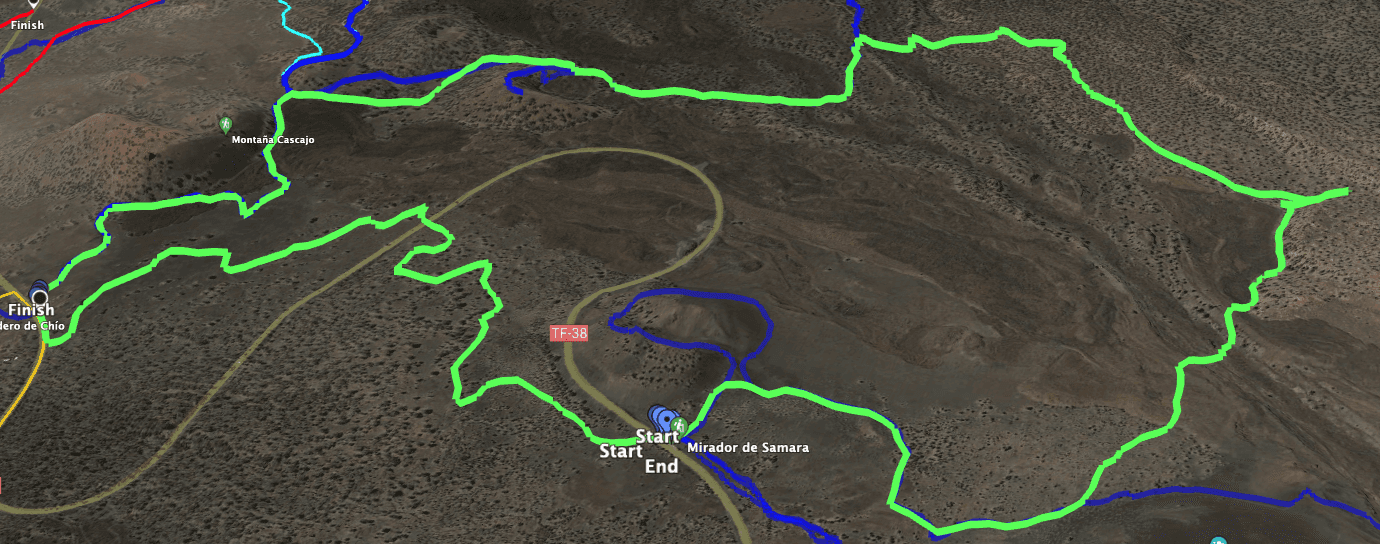 Track der Vulkanroute längere Tour