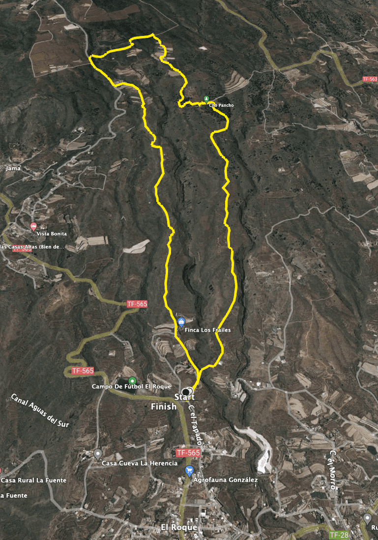 Track der Rundwanderung Cho Pancho