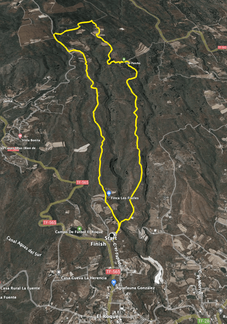 Track der Rundwanderung Cho Pancho