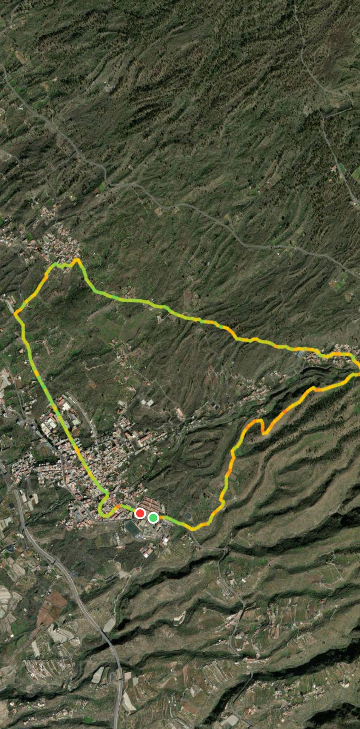 Track der Wanderung Gúia de Isora - Felsen der Guanchen - Chirche - Chiguergue